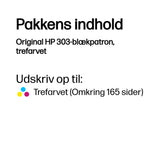 HP Original 303-blækpatron, trefarvet