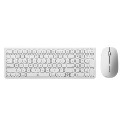 ALOGIC ASKBT2MCWH-DE tastatur Mus inkluderet Hjemme/kontor Bluetooth QWERTY Tysk Hvid