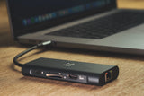 XtremeMac XWH-HUB8-13 interface hub USB Type-C 40000 Mbit/s Grå