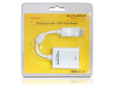 DeLOCK 61766 videokabel adapter 0,125 m VGA (D-Sub) DisplayPort Hvid