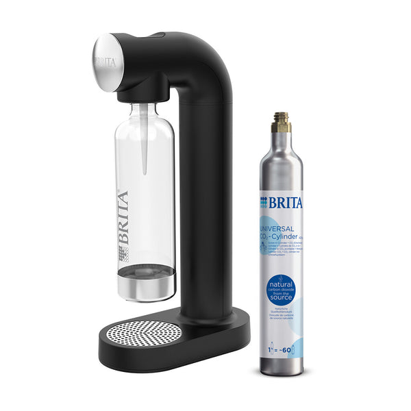 Brita SodaONE Plast, Rustfrit stål Sort