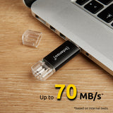 Intenso Twist Line USB-nøgle 128 GB USB Type-A / USB Type-C 3.2 Gen 1 (3.1 Gen 1) Anthracit