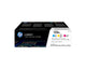 HP 125A Pakke med 3 stk., cyan/magenta/gul, originale blækpatroner
