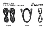 iiyama ProLite T2752MSC-B1AG computerskærm 68,6 cm (27") 1920 x 1080 pixel Fuld HD LED Berøringsskærm Sort