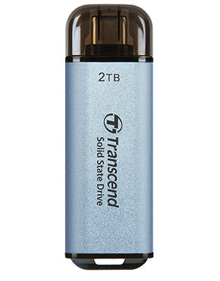 Transcend ESD300 Thunderbolt-teknologi 2 TB USB Type-A til USB Type-C USB 3.2 Gen 2x2 Blå