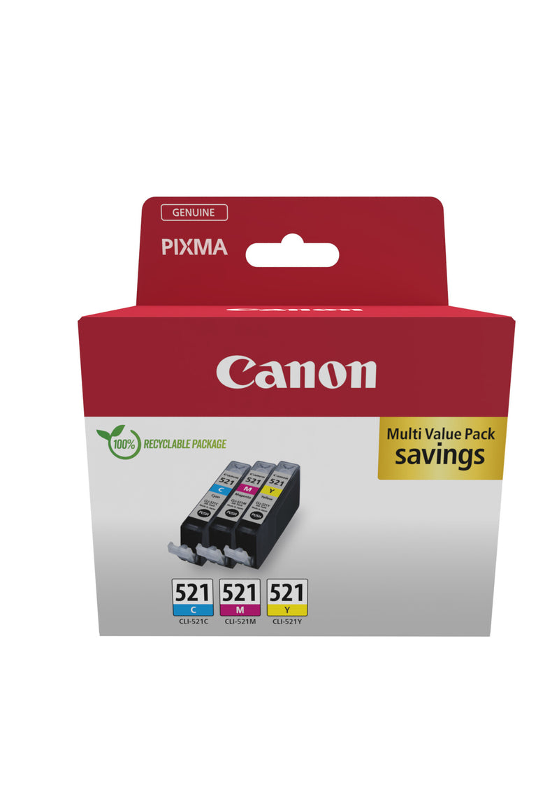 Canon 2934B015 blækpatron 3 stk Original Blå, Magenta, Gul