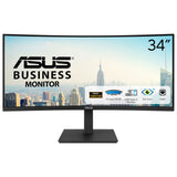 ASUS VA34VCPSR computerskærm 86,4 cm (34") 3440 x 1440 pixel Wide Quad HD LCD Sort