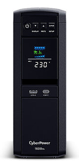 CyberPower CP1600EIPFCLCD UPS-enhed Interaktivt indgangsstik 1,6 kVA 1000 W 6 AC stikkontakt(er)