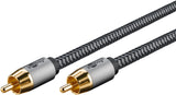 Goobay 65296 lydkabel 2 m RCA Sølv, Sort