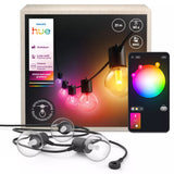 Philips Hue White and Color ambiance Festavia Globe udendørs lyskæde, 21 m, forlænger