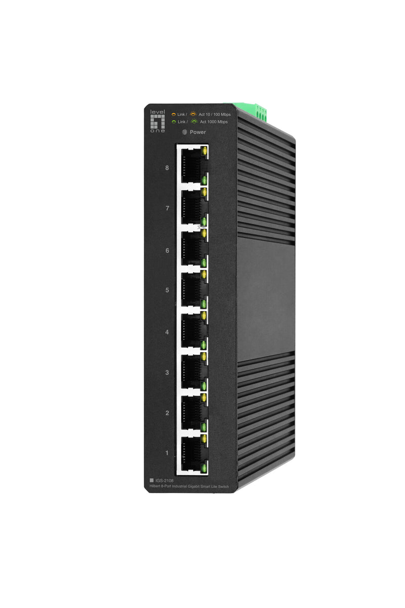 LevelOne IGS-2108 netværksswitch Administreret L2 Gigabit Ethernet (10/100/1000) Sort