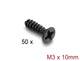DeLOCK 60986 skrue/bolt 10 mm 50 stk M3 Skruesæt