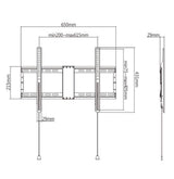 Gembird WM-80F-01 tv-beslag 2,03 m (80") Sort