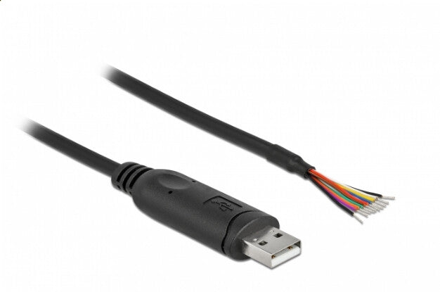 DeLOCK 90524 serielkabel Sort 1 m USB A RS-232