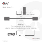CLUB3D CAC-1710 VGA kabel 10 m VGA (D-Sub) Sort