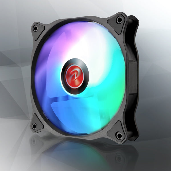 RAIJINTEK EOS 12 RBW ADD Bundkort, Processor Ventilator 12 cm Sort, Hvid 2 stk