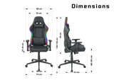 Deltaco Gaming DC-410, RGB-Gamingstol, sort/RGB