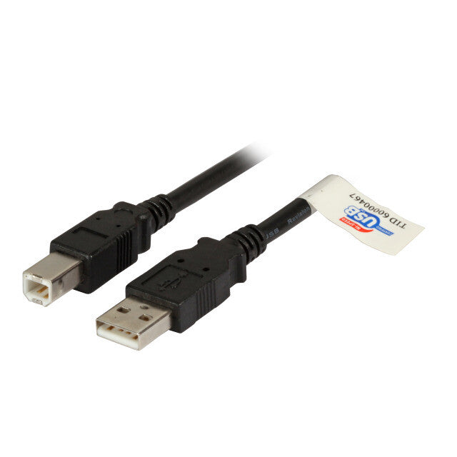 EFB Elektronik USB 2.0 A / B 3.0m USB-kabel 3 m USB A USB B 0,48 Gbit/sek. Sort