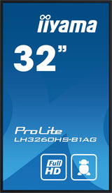 iiyama LH3260HS-B1AG skilte display Digital A-tavle 80 cm (31.5") LED Wi-Fi 500 cd/m² Fuld HD Sort Indbygget processer Android 11 24/7