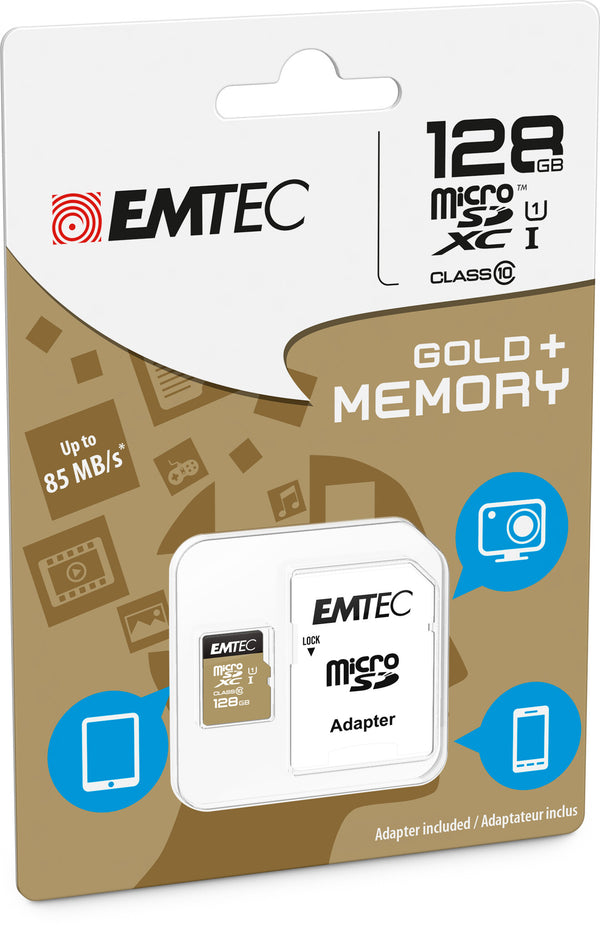 Emtec microSD Class10 Gold+ 128GB MicroSDXC Klasse 10