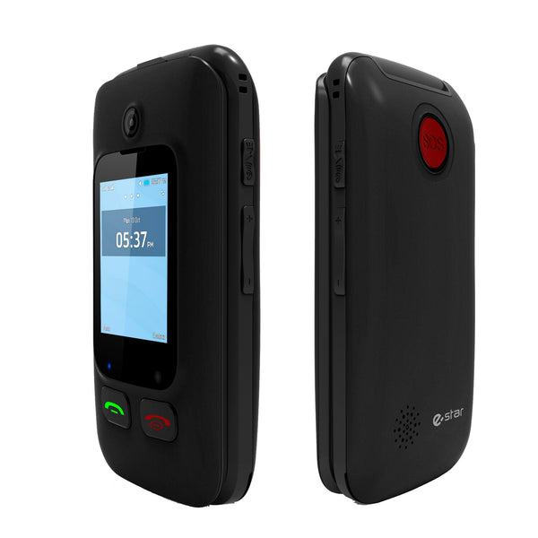 eSTAR Digni Flip 6,1 cm (2.4") 102 g Sort, Rød Senior telefon