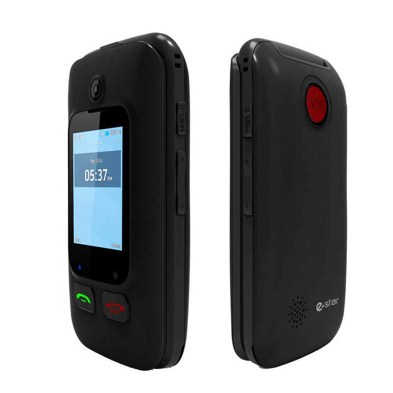 eSTAR Digni Flip 6,1 cm (2.4") 102 g Sort, Rød Senior telefon