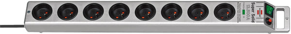 Brennenstuhl 1153344318 overspændingsbeskytter Sølv 8 AC stikkontakt(er) 230 V 2,5 m