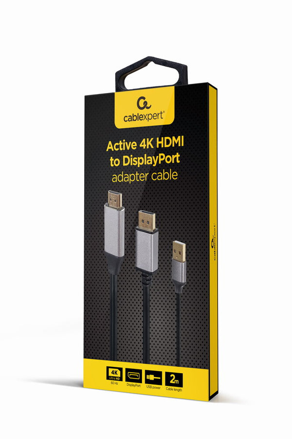 Gembird A-HDMIM-DPM-01 videokabel adapter 2 m HDMI Type A (Standard) DisplayPort Sort