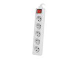 Lanberg PS1-05E-0300-W stikdåse 3 m 5 AC stikkontakt(er) Indendørs/udendørs Hvid