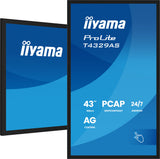 iiyama T4329AS-B1AG computerskærm 108 cm (42.5") 3840 x 2160 pixel 4K Ultra HD LED Berøringsskærm Sort