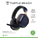 Turtle Beach Stealth 700 Headset Ledningsført Spil Bluetooth Blå, Kobberfarve