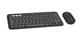 Logitech Pebble 2 Combo for Mac tastatur Mus inkluderet Universel RF trådløs + Bluetooth QWERTY US International Grafit