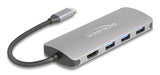 DeLOCK 64323 interface hub USB 3.2 Gen 2 (3.1 Gen 2) Type-C 10000 Mbit/s Grå