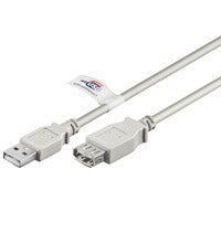 Goobay USB Verl AA 500 HiSpeedCert 2.0 5m USB-kabel USB A Grå