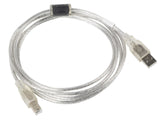 Lanberg CA-USBA-12CC-0018-TR USB-kabel USB 2.0 1,8 m USB B 0,48 Gbit/sek. Transparent