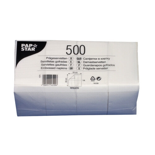 Papstar 16109 serviet Hvid 500 stk