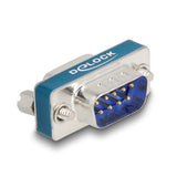 DeLOCK 66475 kabel kønsskifter D-Sub 9 pin Blå, Sølv