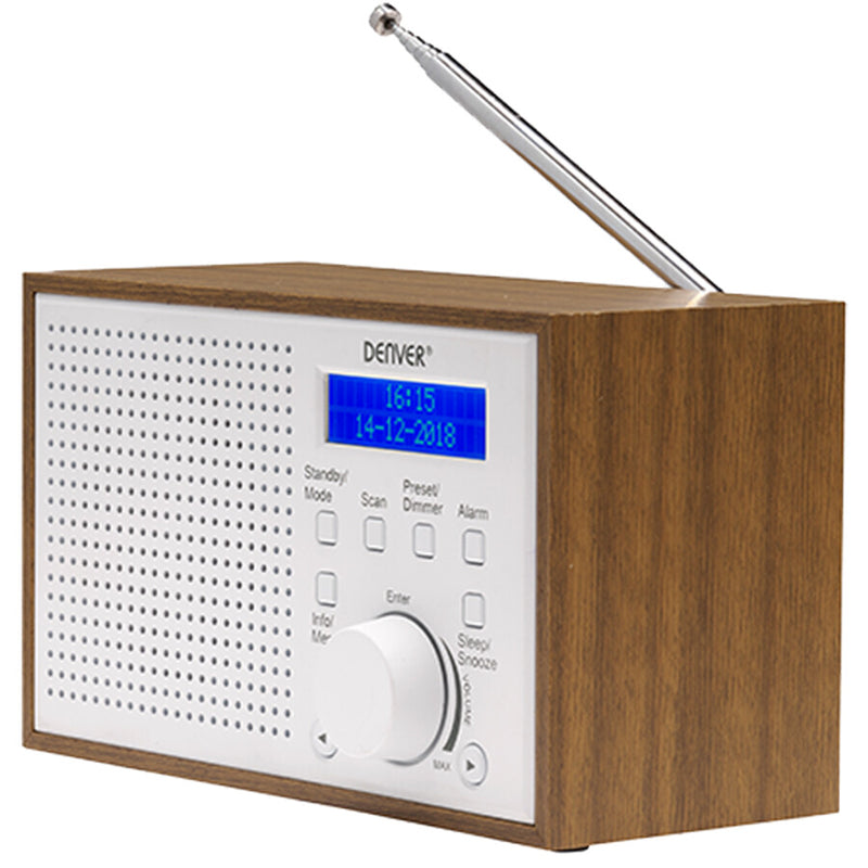 Denver DAB-46WHITE Internet Analog & digital Brun, Hvid