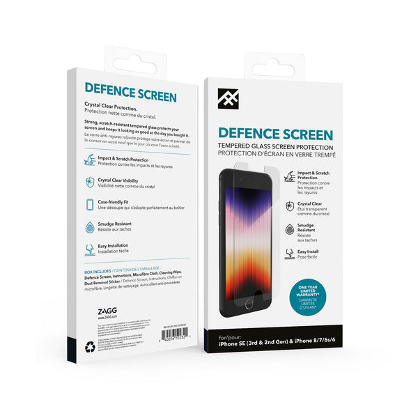 IFROGZ Defence Glass Apple iPhone SE 3rd Gen/SE 2nd Gen/6-8 Screen Screen