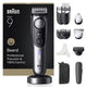 Braun BeardTrimmer 9 BT9560 skæg trimmer Batteri 52 2 cm Våd og tør Sort, Sølv