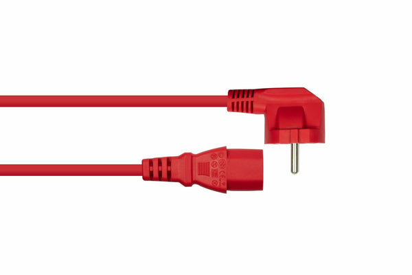 Kabelmeister SK0130-R010 el-ledning Rød 1 m Strømstik type E+F IEC C13