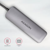 Axagon HMC-HCR3A 3x USB-A+ HDMI+ SD/microSD USB-C 3.2 Gen 1 hub 20cm Ledningsført USB 3.2 Gen 1 (3.1 Gen 1) Type-C Grå