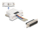 DeLOCK 67093 kabel kønsskifter D-Sub 25 RJ12 Sort