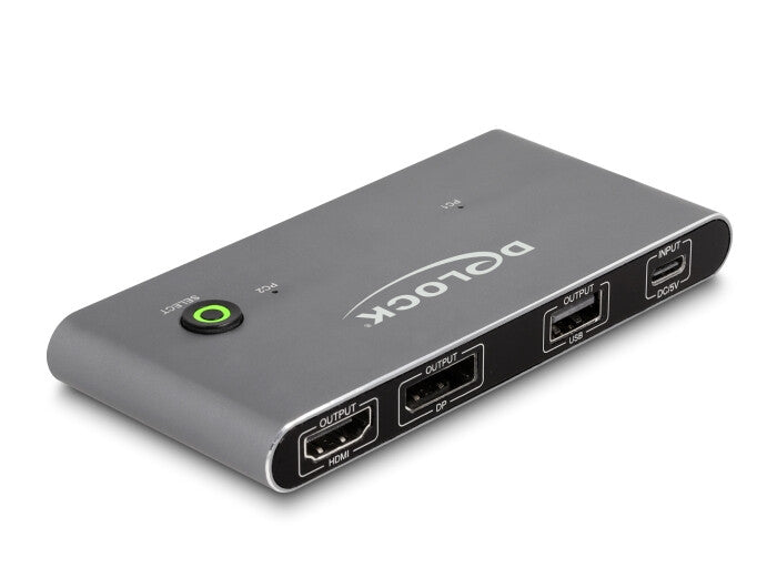 DeLOCK 11485 KVM Switch Anthracit
