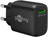 Goobay 61671 oplader til mobil enhed Universel Sort Vekselstrøm Hurtig opladning Indendørs