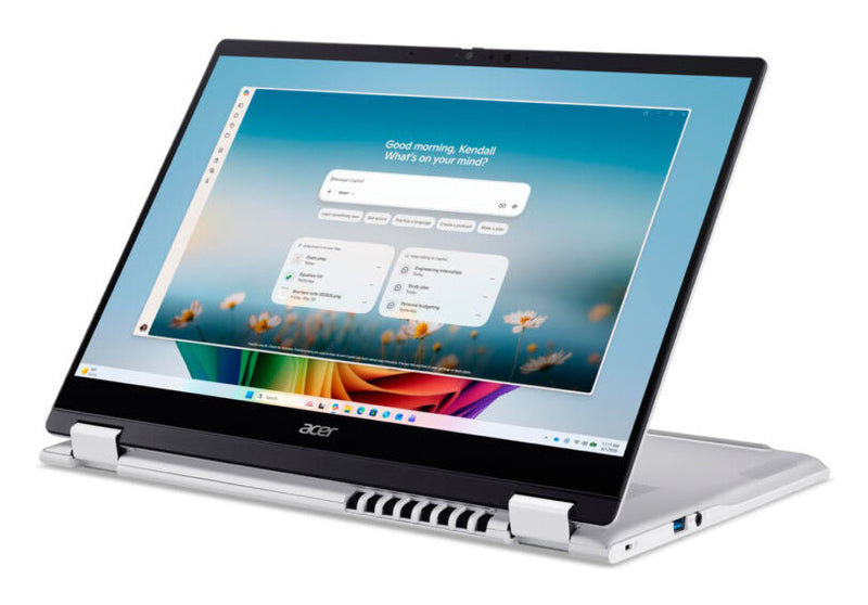 Acer Swift 14 AI SFSP14-I51T-93NW Copilot+ PC Intel Core Ultra 9 386H Hybrid (2-i-1) 35,6 cm (14") Berøringsskærm WUXGA 16 GB DDR5-SDRAM 512 GB SSD Wi-Fi 7 (802.11be) Windows 11 Home Sølv QWERTZ Tysk