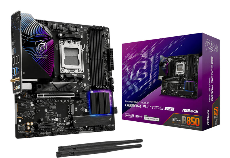 Asrock Phantom Gaming B850M Riptide WiFi AMD B850 Sokkel AM5 micro ATX