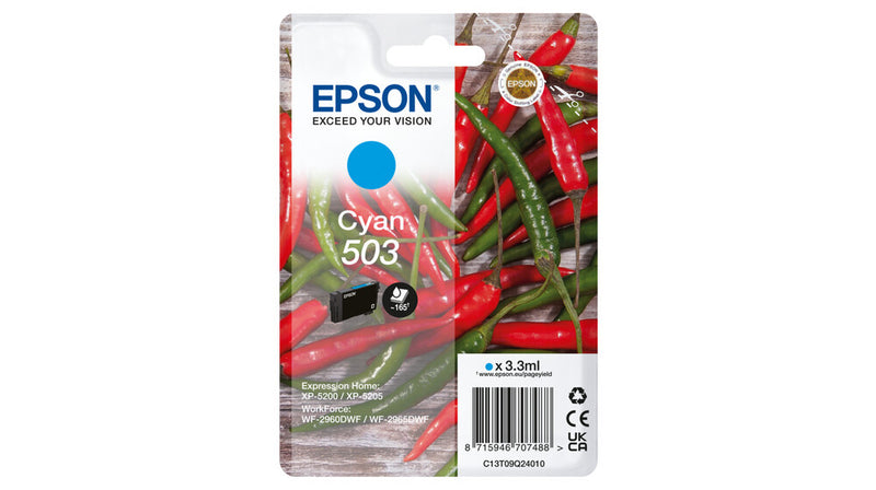 Epson 503 blækpatron 1 stk Original Standard udbytte Blå