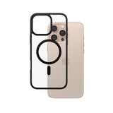 PanzerGlass ® HardCase Transparent m. Sort MagSafe & Ramme iPhone 16 Pro Max