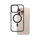 PanzerGlass ® HardCase Transparent m. Sort MagSafe & Ramme iPhone 16 Pro Max
